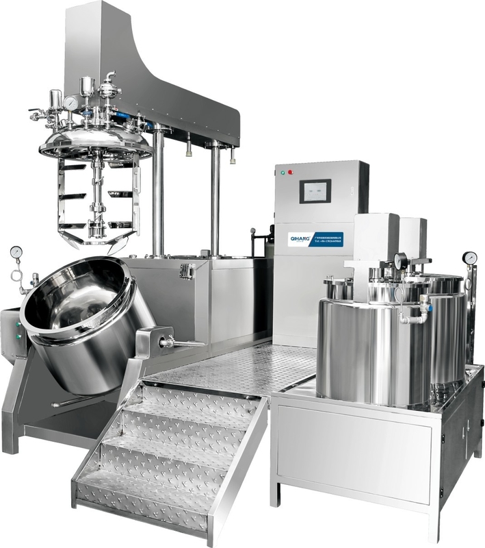 Cosmetic Cream Making Machine Blending Pump With Agitator SS316 Vacuum Homogenizer